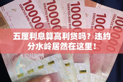 济南五厘利息算高利贷吗？违约分水岭居然在这里！