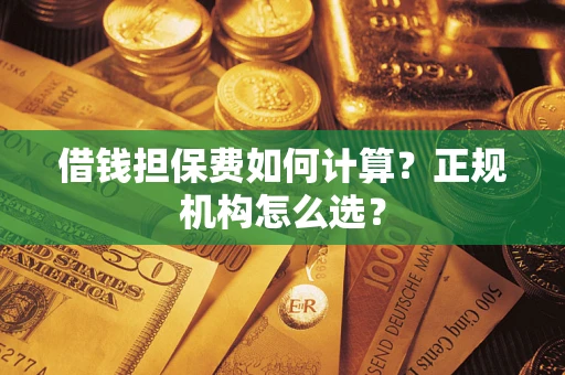 济南借钱担保费如何计算？正规机构怎么选？