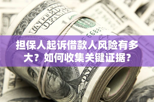 济南担保人起诉借款人风险有多大？如何收集关键证据？