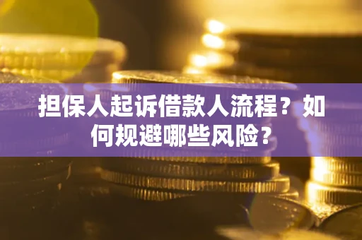 济南担保人起诉借款人流程？如何规避哪些风险？