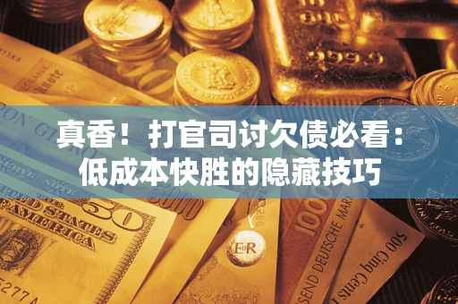 济南真香！打官司讨欠债必看：低成本快胜的隐藏技巧
