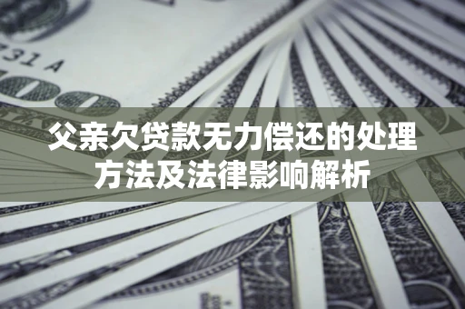济南父亲欠贷款无力偿还的处理方法及法律影响解析