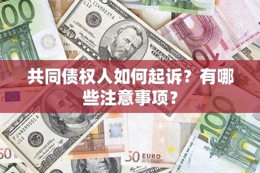 济南共同债权人如何起诉？有哪些注意事项？